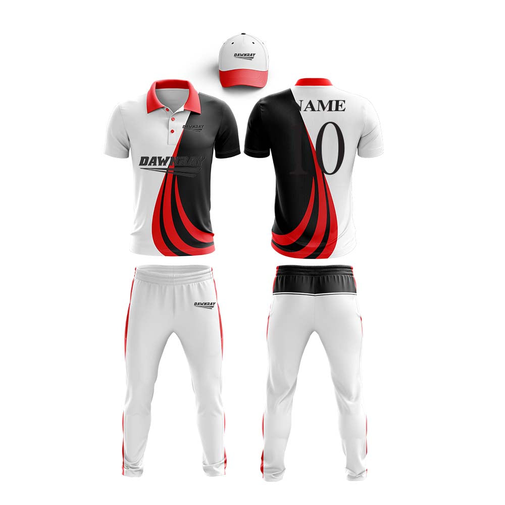 Cotton Cricket sublimation kit uniform, White, Solid at Rs 1050/set in  Meerut